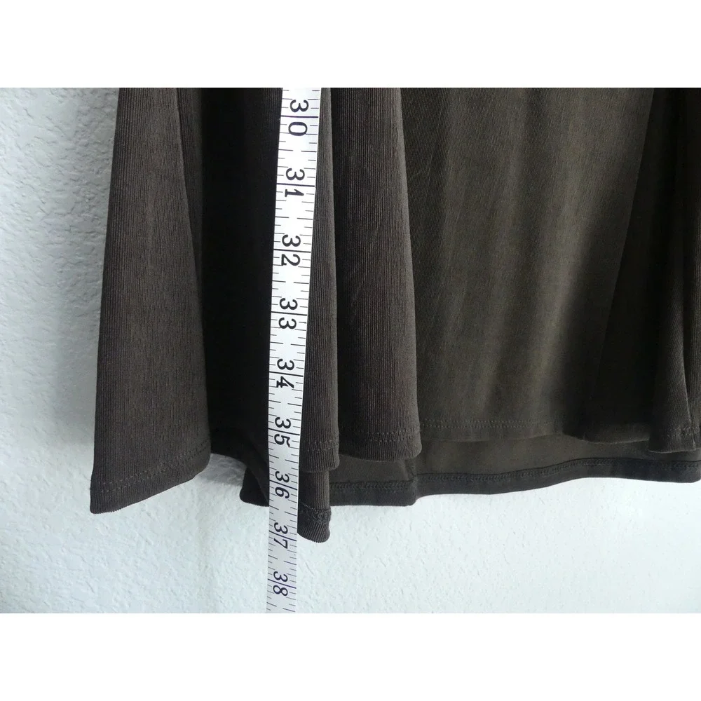 Maggie Barnes Womens‎ 1X 18/20 Brown Slinky Maxi Skirt Office Travel Cruise